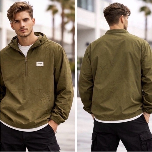 Staple Other - 🆕 Staple Olive Windbreaker Jacket. L. NWT!💥